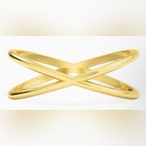 Gold Crossover Women's Ring 64